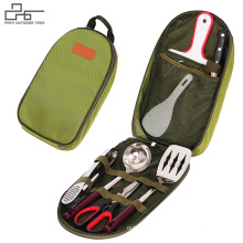 Camp Kitchen set Utensil Organizer Travel Set Portable BBQ Camping Cookware Stainless Steel Utensils Travel Kit Outdoor Gear